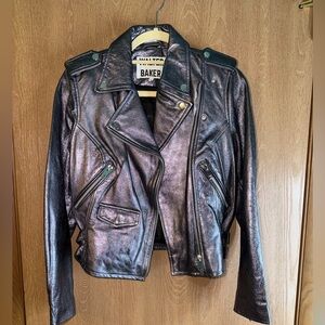 Walter Baker Metallic Leather Jacket